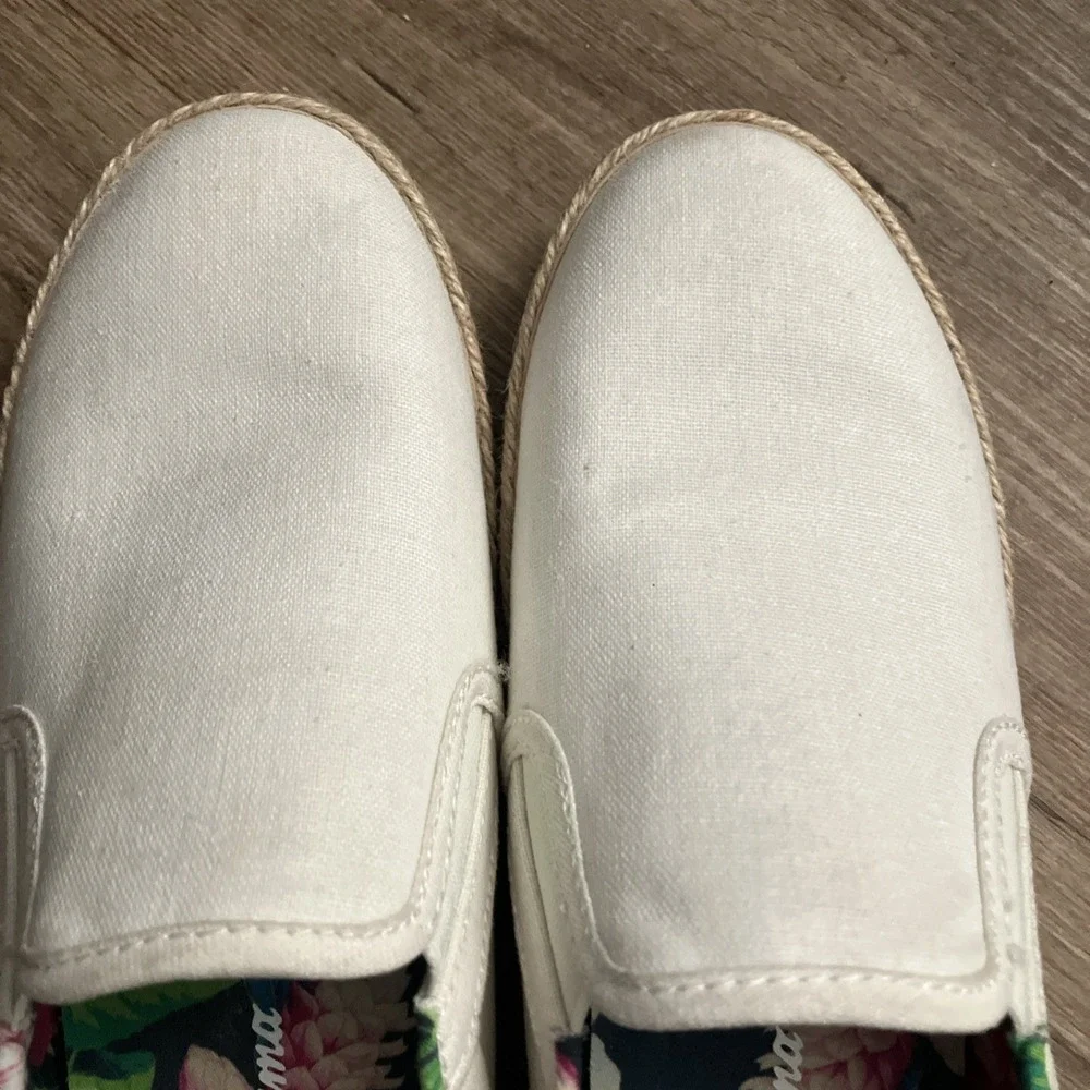 Tommy Bahama Shoes Womens 9 Cream Tropical Espadrilles‎ Slides Sneakers Mules